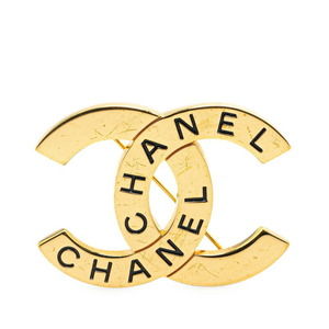 CHANEL Gold Coco Mark Brooch